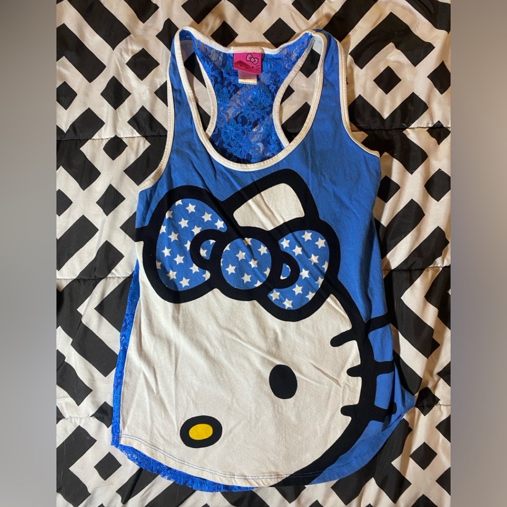 Y2K Hello Kitty Sanrio blue tank-top